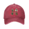 Boll Caps Classic Frog Cartoon Baseball For Men Kvinnor Distressed Washed Headwear Outdoor All Seasons Travel Present Hat