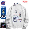 NASA CO Brandhed Denim Vestes for Men and Women, 2022 Spring and Automne New Brand Brand Brand Casual Abède Fashionable High Street Couple Vestes - WMP