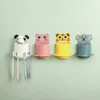 Bath Accessory Set Cartoon Animal Toothbrush Holder Bathroom Accessories Toothpaste Wall Suction Storage Container Organizer