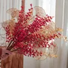 장식용 꽃 2pcs 인공 빨강 풍부 베리 텐티픽 과일 식물 딸기 가정 장식 도매