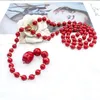 Подвески Huami Luxury Wool Sweate Chain Shell Pearl с красным цветом Top Caffice Fashion Wine Jewelry Countare для женщин