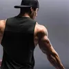 Europejska i amerykańska męska siłownia podnoszenie fitness Top Odzież Odzież kulturystyka Bez rękawów