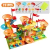 Bloques 77308pcs carrera de mármol run big block compatible de la ciudad bloques de construcción embudo bloques de diapositivas bricolaje de ladrillos grandes juguetes para niños regalo