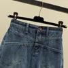 Jupes vintage hautes taies denim en jupe divisée 5xl femmes 2024 printemps automne corea slim long une ligne dames vêtements décontractés