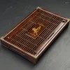 Bandejas de chá bandeja chinesa de madeira sólida Tabela 43 28 6cm Kungfu gongfu Conjunto