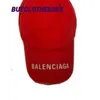Luxushüte Fashion Designer Caps Frauen Männer gestickt Baseball Cap Blnciaga Baseballhut mit verströmtem Logo großer Hut rot wl