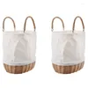 Shopping Bags 2X Bag Waterproof Women Rattan Clutch Handbag Summer Beach Wicker For Leisure Ladies Tote