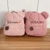 Tassen gepersonaliseerde baby roze beren rugzakken draagbare kinderen reizen winkelen rucks schattige beren met damesvormige schouderrugzak