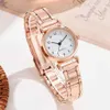 Wristwatches Luxury Wrist Watches for Women Fashion Analog Quartz Watch Stainless Steel Strap Ladies Watch Casual Digital Bracele Watch 240423