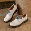 Casual Shoes Spring Round Toe Split Leather Lace-Up Women's Female Preppy Style Thick Heels Derby