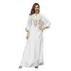 Roupas étnicas Bordadas de bordado caftan elegantes mulheres muçulmanas Vestido Ramadan Party Dubai Abaya Turquia Islã Vestidos de noite longa Musulmane vestidos