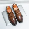 NUOVI MAFERS FASHIL FASHIL SLIP-ON MENS DERBY SCARPE MAN SCARPE MURNO MOCASSIN MOCASSIN ORIGINALE Abito da sposa a mano