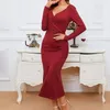 Casual Dresses Hip Wrap Backless Solid Color Elegant Dress Autumn Irregular Waist Tight Fishtail Hem Bodycon Party Female Clothing