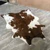 Halılar yıkanabilir halı simüle inek desen peluş halı esnek zemin yastık yatak odası hayvan baskı ev paspas dekoratif