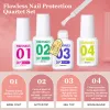 Líquidos Dipe pó do kit de unhas de unhas 4 4 nude pó de pó semitransparente Mer imertador + 4 etapas para iniciantes em gel de base superior ativador