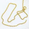 Chaînes 3 mètres de mode de mode accessoire Chaîne de collier plaqué or pour la fabrication de 52025