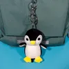 Four sided bouncing penguin doll backpack pendant ins internet celebrity cute car keychain female plush grab machine doll