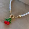 Pendants Natural Freshwater Pearl Sweet Cherry Fruit 14K Gold Filled Female Pendant Necklace Jewelry Mother's Day Gifts No Fade