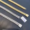 13.5mm Wide Hip Hop d Color Moissanite Diamond Cuban Link Chain Necklace