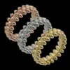 Estilo de joyería de joyería unisex popular y de alta calidad Cabina de bala Diamante Anillo de engranaje para mujeres con anillos originales de Carrtiraa
