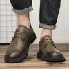 Casual Shoes Thick Bottom Men Outdoor Safety Beef Tendon Outsole Genuine Leather Quality British Style Lace Up Oxford Shoe