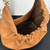 Squeeze Tote Bag Shopping Bags Lady Hobo Shoulder Bags Soft Lambskin Genuine Leather Gold Chain Strap Inside Zip Pocket Top Quality Clutch Pouch