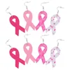 Förvaringsflaskor 4 par rosa bandörhängen Teardrop Women Girl Breast Decors