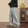 Męskie spodnie 2024 Koreańska moda harajuku swobodne dżinsy mężczyzna prosta jeansowa szerokopasmowa nogi workowate japońskie streetwearu ubrania Y2K