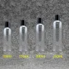 Butelki 30pcs 100/150/200/250 ml pusta przezroczysta plastikowa butelka do płyny z płytką z przykręcką szamponem Pet pojemniki na żelowe butelkę
