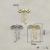 Arrival 100pcs Imitation pearls Rhinestone Bows Charm For Jewelry Necklace/Earrings DIY PartsJewelry Findings Components 240416