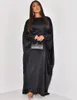 Letnia moda stała kolorowa sukienka Muzułmańska Kobieta okrągła szyja duża talia Duża huśtawka Elegancka sukienka 240421
