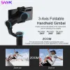 Gimbal SANYK Gimbal Stabilizer Foldable Threeaxis Mobile Phone Stabilizer For Vlogging Video Shooting Live Sports Antishake Bracket