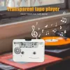 Spelarkassettspelare Full transparent skalkassett till MP3 -format Tape Player English Lyssna bandspelare för musiklyssning
