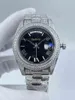 Montre-bracelets Watch de 41 mm - Diamant Roman Face Roman Calendrier Mouvement mécanique Luxury