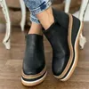 Boots Ladies Chaussures 2024 Fashion Side Zip Plateforme de femmes Ankle Femmes Round Toe Cendages Roman Zapatos Mujer
