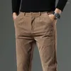 Pantalon masculin 2024 Spring Automn Cordiroy Colters Vêtements Stretch Slim Fit Casual Fashion Mens Business Business Business