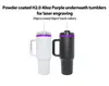 Groothandel Bulk H2,0 40 oz Purple Plaated Tumbler met laarzen Quencher dubbele wand 304 roestvrijstalen vacuüm kolf reismok 20 stks/behuizing in voorraad