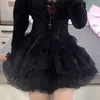 Harajuku süße Spitzen-Shorts Röcke y2k Japanisch Lolita Tutu Dancing Kawaii Frauen mehrschichtiger Mesh-Kuchenrock 240418