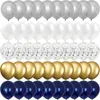 Decoração de festa 50pcs 10 polegadas noturnas de confete de ouro Balões de látex de metal Balloons Halloween Decorações de aniversário de casamento de Natal Matte Globos