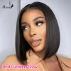 Wigs Short Pixie Bob HD Transparent 4x4 Closure Wig Human Hair Pre Plucked Straight Brazilian Natural Hairline Lace Frontal Wigs Sale