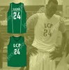 Custom eine beliebige Zahl Herren Jugend/Kinder Tacko Herbst 24 Liberty Christian Prep Lions Green Basketball Trikot 1Top genäht S-6xl