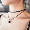 Colliers en gros de nouveaux styles bijoux amour vintage triangle géométrie tatouage waterdrop clavicule cou collier pour femmes bijoux de chaîne