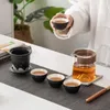 Ensembles de théi les outils de thé cadeaux en cadeau de théâtre Ceramics Drinkware tasse de thé Pot portable Chine Full Infusen Travel Kitchen Dining Dining Bar
