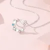 Collane originale New Love Fairy Simplicity S925 Sterling Silver Butterfly Star Ghirland Neckace Delicate Regalo per fidanzata