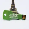 Drijft 20 -stcs/kavelvrije gepersonaliseerde aanpassing metaal USB Flash Drive Memory Stick Pendrive 4GB 8GB 16 GB 32 GB 64GB USB 2.0 Geschenken