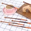 Coffee Scoops 1pc Style de style japonais Thé lait miel Honey Stick Stick Creative Log Fileing Long Handle Spoon