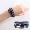 Braccialetti di fascino donne a quattro strati Fux Crystal Rhinestone Retro Falso Class Magnetic Class Girls avvolgenti Bracciale Fashion Gioielli