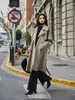 Trench Coats de Women 2024 Spring and Automne British High End Retro Retro Double Brand Brand Windbreaker Coat édition édition