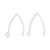 Composants 100pcs en acier inoxydable V Forme de boucle d'oreille Crochets Résultats avec boucles pour femmes Bijoux de boucles d'oreille bricolage Accessoires de fabrication