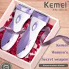 Epilator Kemei Hair Remover Lady Shaver onderarm Haar Trimmer Oplaadbare waterdichte bikini okselscheermes voor vrouwen draadloze epilator D240424